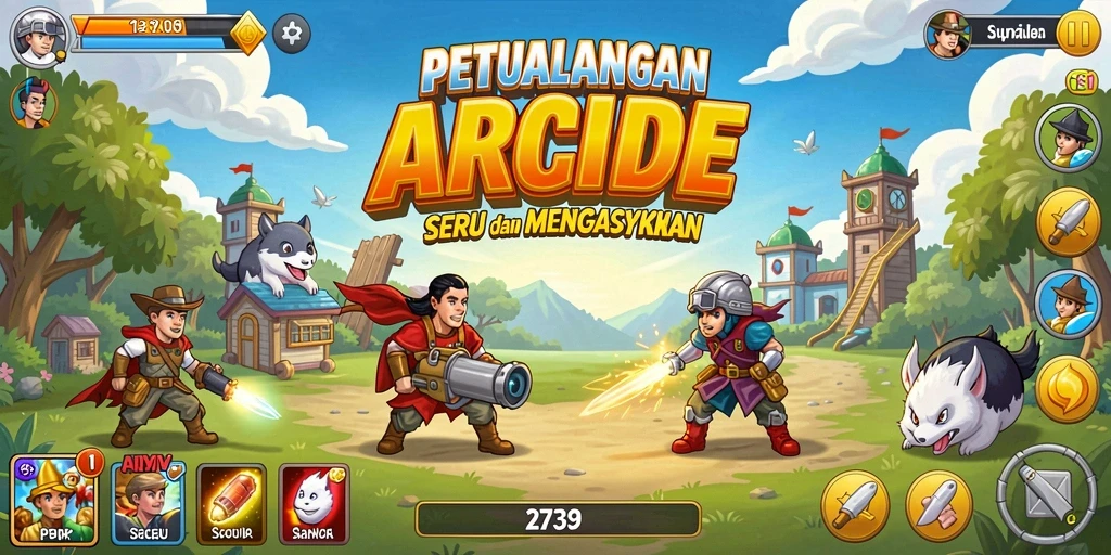 Screenshot utama 2739 menampilkan aksi seru dalam gameplay Arcade.
