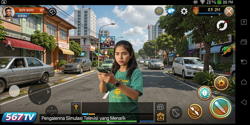 Gameplay simulasi televisi yang menarik dan interaktif.