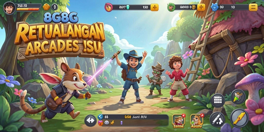 Screenshot gameplay 8G8G menampilkan aksi seru dan tantangan arcade.