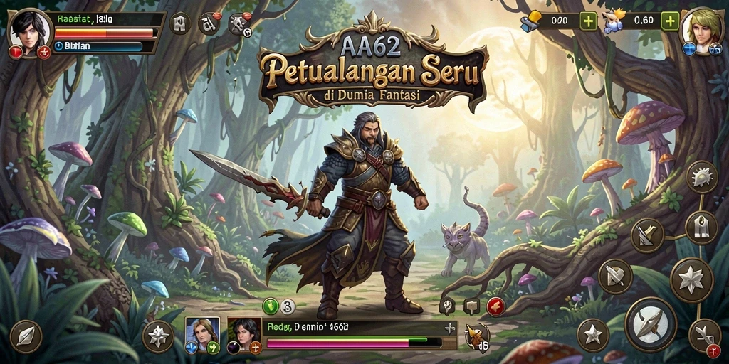 Screenshot gameplay yang menampilkan petualangan menegangkan dalam AA62.