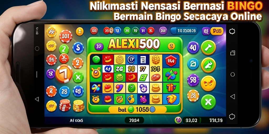 Screenshot ALEXIS500 menampilkan gameplay Bingo yang menarik dan interaktif.