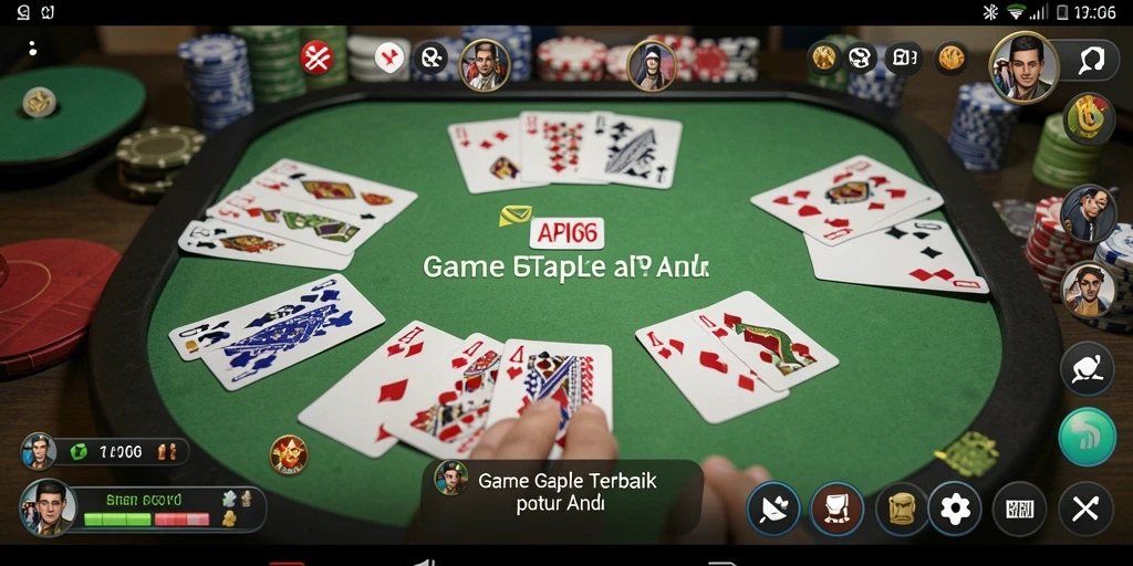 Screenshot menunjukkan gameplay seru Gaple di API66.