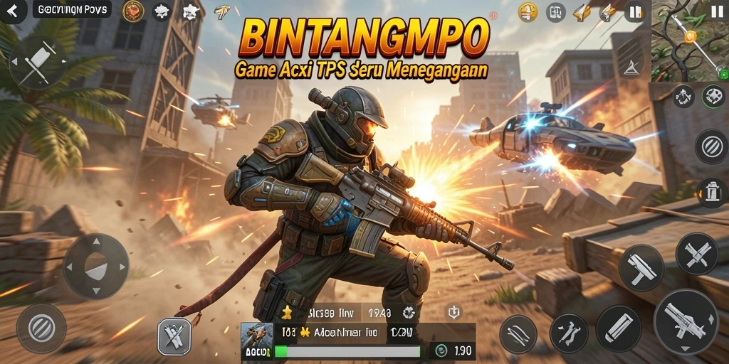 Tampilan grafis BINTANGMPO yang mengesankan dalam gameplay TPS.