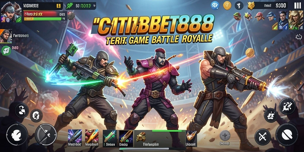 Tampilan mendebarkan gameplay CITIBET88 dalam pertempuran Battle Royale.