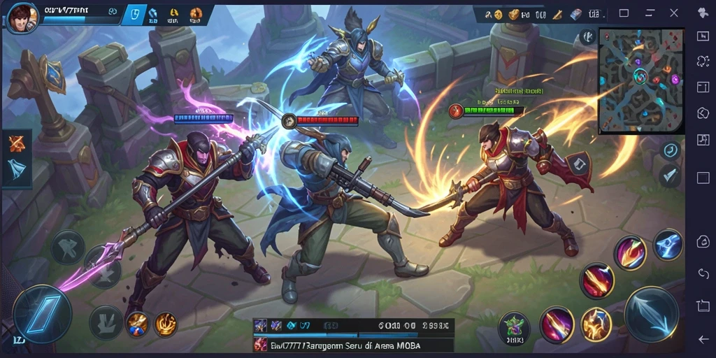 Tangkapan layar gameplay seru dari CV777 yang menunjukkan pertarungan intens.