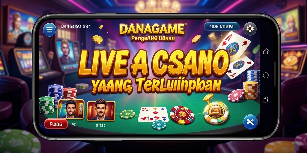 Tampilan gameplay menarik di DANAGAME dengan dealer langsung dan suasana kasino.