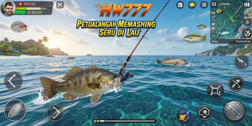 Tangkapan ikan yang spektakuler dalam gameplay HW777.