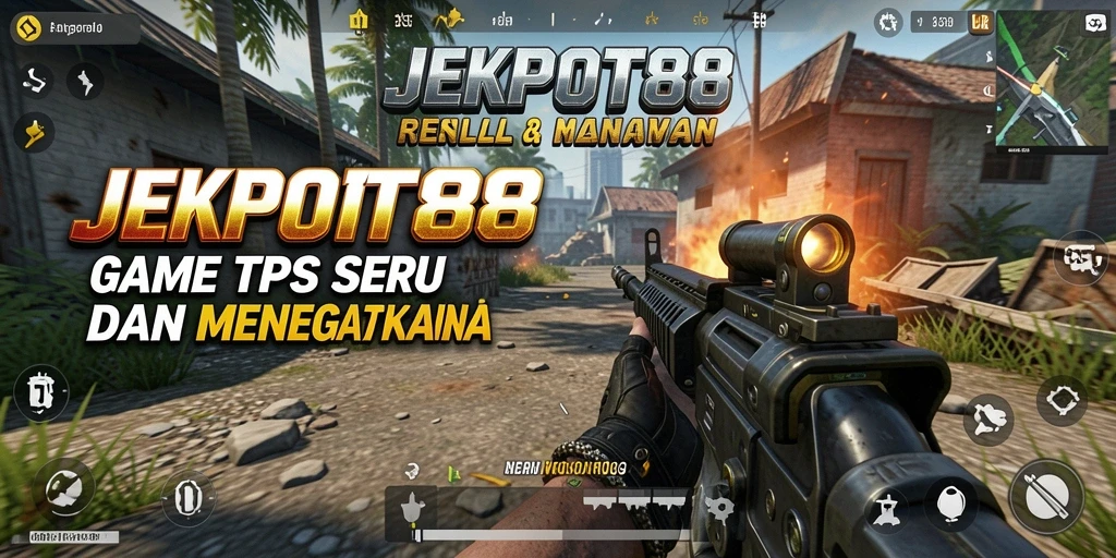 Screenshot utama JEKPOT88 dengan aksi seru gameplay TPS.