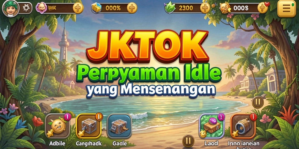 Tangkapan layar utama JKTOK menampilkan gameplay yang seru dan interaktif.