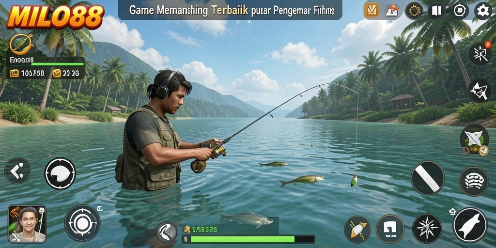 Gameplay memancing yang mengasyikkan dan realistis.