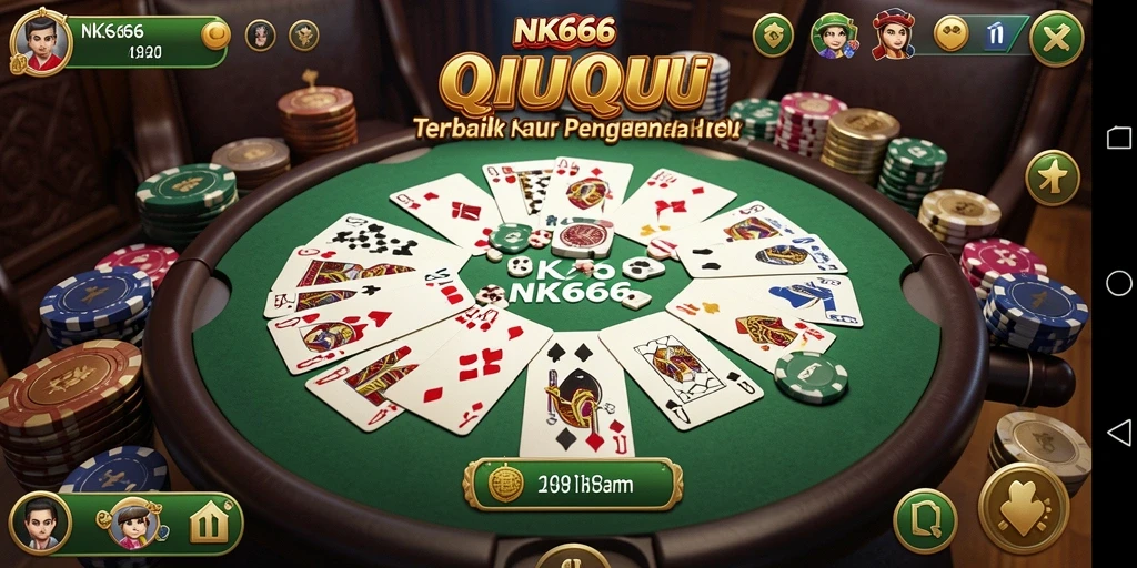 Screenshot utama NK666 menampilkan keseruan bermain QiuQiu.