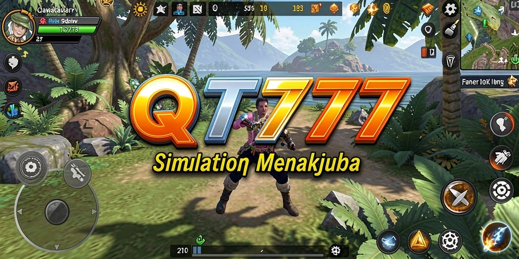 Screenshot gameplay QT777 menunjukkan grafis yang menarik dan interaksi mendalam.