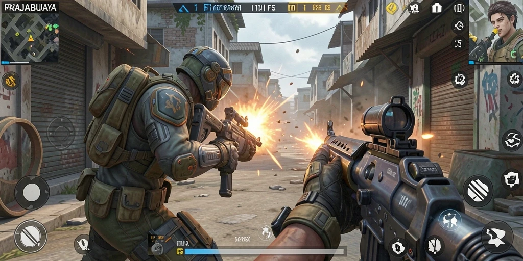 Screenshot gameplay RAJABUAYA menampilkan aksi pertempuran yang mendebarkan.
