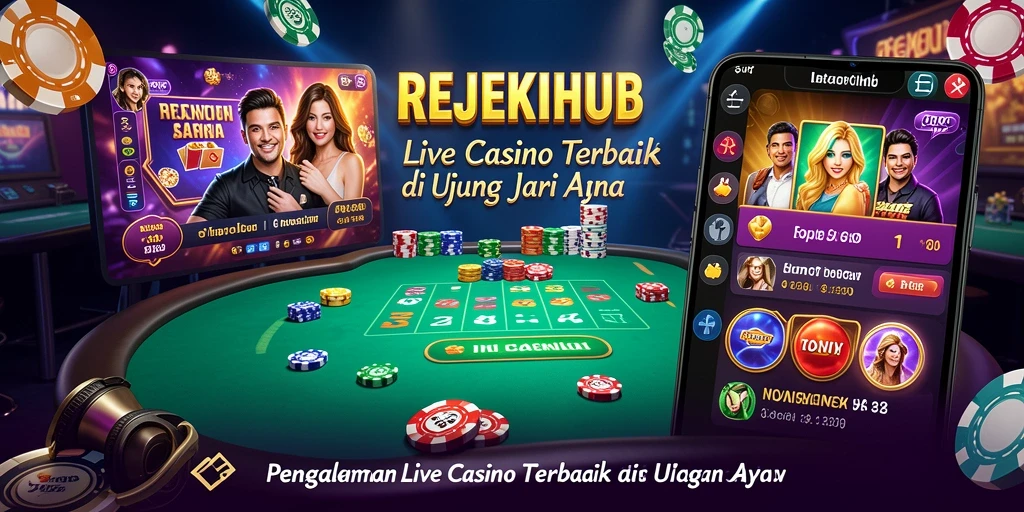 Tampilan gameplay Live Casino yang mengesankan di REJEKIHUB.