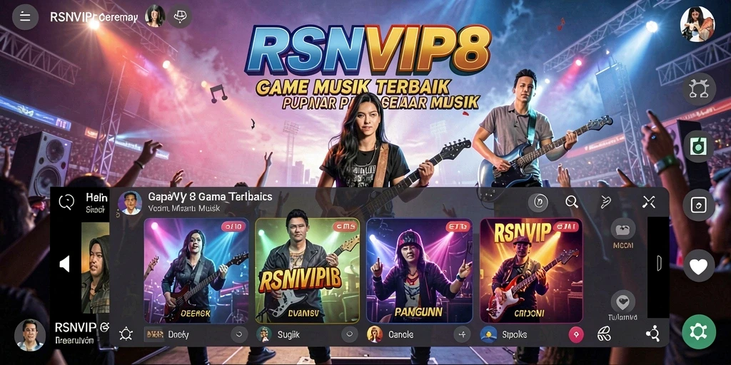Screenshot RSNVIP8 menampilkan tampilan gameplay saat bermain musik.