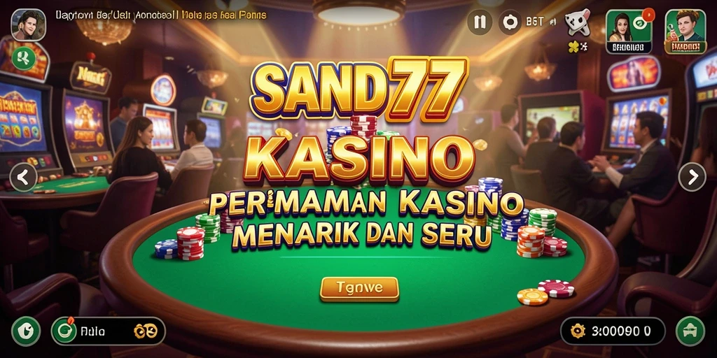 Tampilan gameplay kasino yang mengesankan di SAND77.