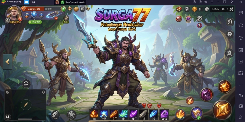 Tampilan gameplay SURGA77 yang menakjubkan dan dinamis.