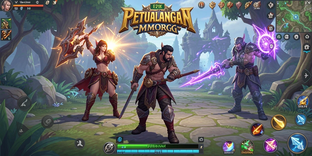 Tampilan gameplay dari <strong>V21</strong> yang penuh aksi dan petualangan MMORPG.