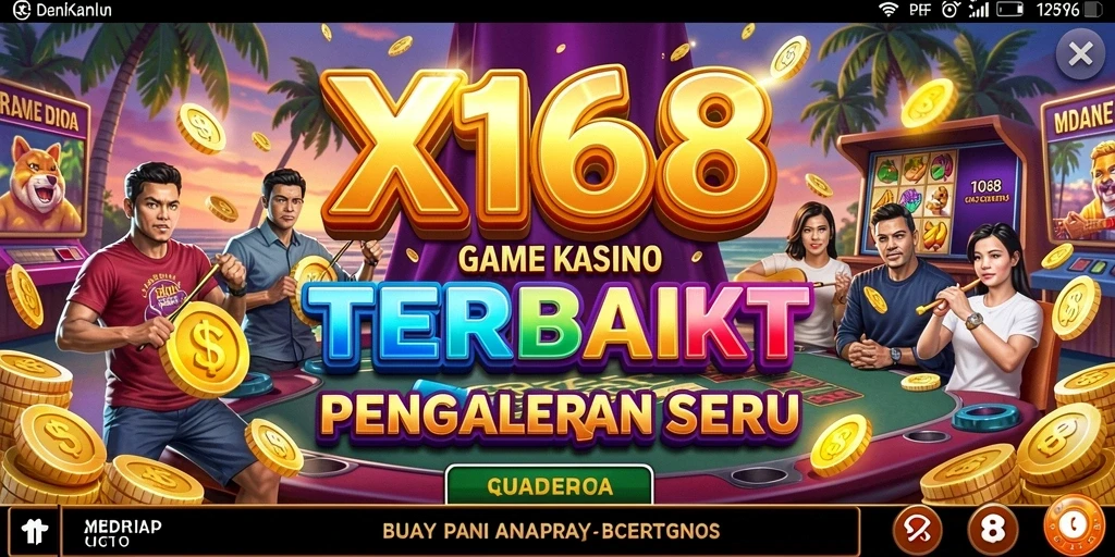 Screenshot menunjukkan gameplay X168 yang menarik dan seru di kasino online.